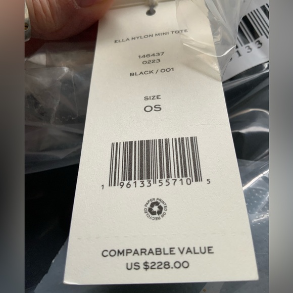 NWT TORY BURCH ELLA MINI LEATHER & NYLON CROSSBODY - Picture 7 of 7